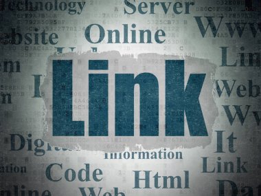 Web geliştirme kavramı: bağlantı dijital veri kağıt arka plan üzerinde