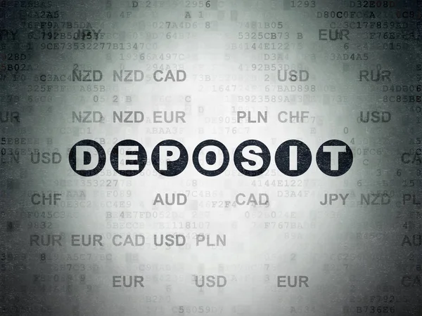 Valuta-konceptet: insättning på Digital Data papper bakgrund — Stockfoto