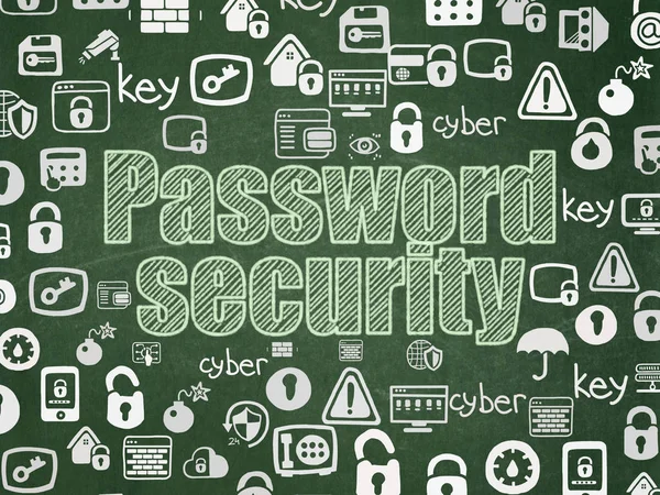 Conceito de privacidade: Password Security on School board background — Fotografia de Stock