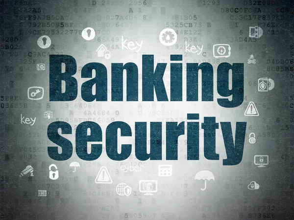 Concept de sécurité : Sécurité bancaire sur papier numérique — Photo