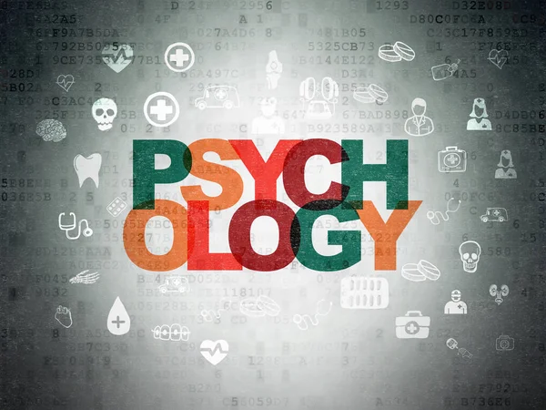 Tıp kavramı: Psikoloji dijital veri kağıt arka plan üzerinde — Stok fotoğraf