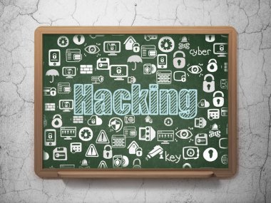 Koruma kavramı: okul yönetimi arka plan üzerinde Hacking