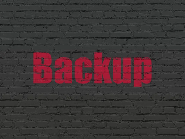 Concetto di database: Backup su sfondo muro — Foto Stock