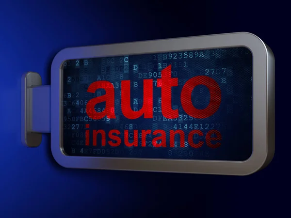 Insurance concept: Auto Insurance on billboard background — Stock Photo, Image