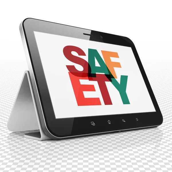 Concetto di privacy: computer tablet con sicurezza in mostra — Foto Stock