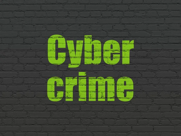 Concept de confidentialité : Cybercriminalité sur fond de mur — Photo