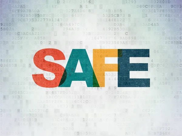 Safety concept: Safe on Digital Data Paper background