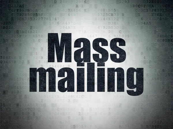 Concetto di marketing: Mailing di massa su sfondo Digital Data Paper — Foto Stock