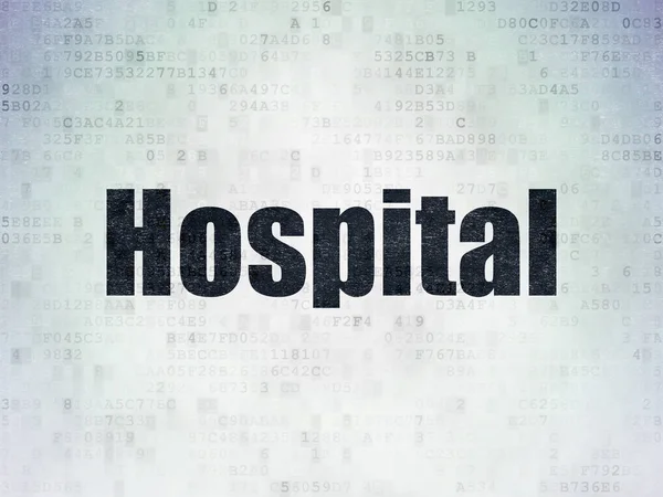 Medicine concept: Hospital on Digital Data Paper background — Stock Photo, Image