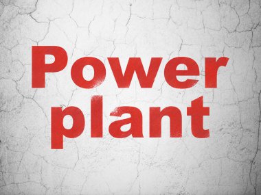 Manufacuring kavramı: santral duvar arka plan üzerinde