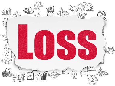 İş kavramı: kayıp yırtılmış kağıt arka plan olarak