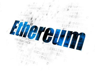 Kripto para birimi kavramı: Dijital arkaplan üzerine Ethereum