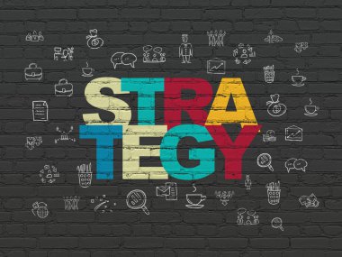İş kavramı: duvar arka plan stratejisi