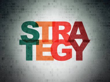 İş kavramı: dijital veri kağıt arka plan stratejisi