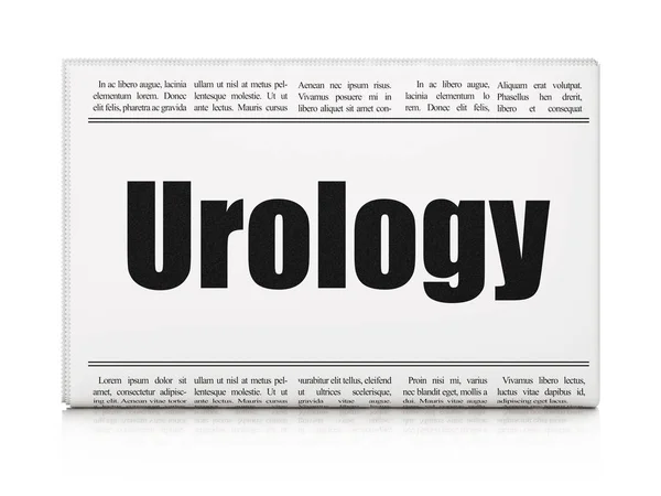Conceito de saúde: título do jornal Urologia — Fotografia de Stock