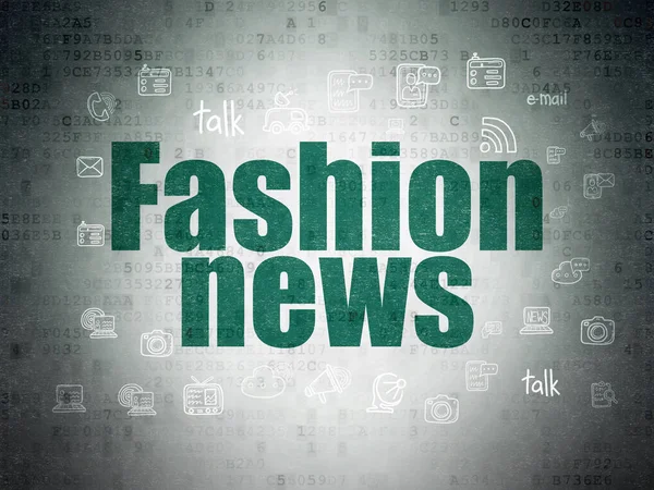 Concetto di notizie: Fashion News su sfondo Digital Data Paper — Foto Stock