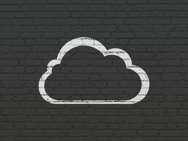 Cloud technology concept: Cloud on wall background