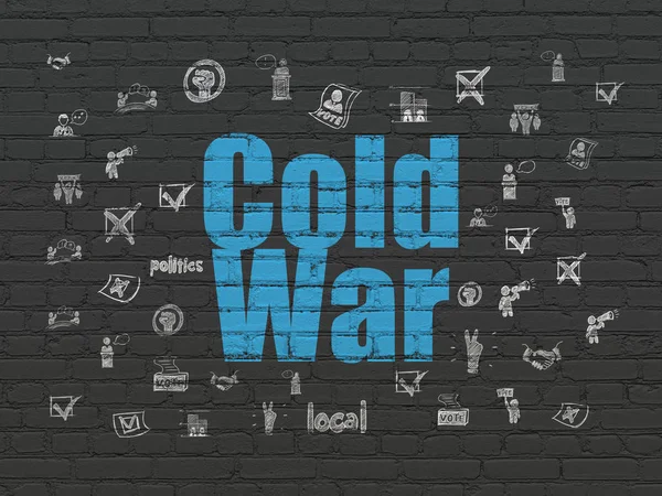 Politiek concept: koude oorlog op muur achtergrond — Stockfoto