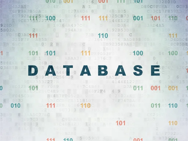 Programmierkonzept: Datenbank auf digitalem Datenpapier Hintergrund — Stockfoto