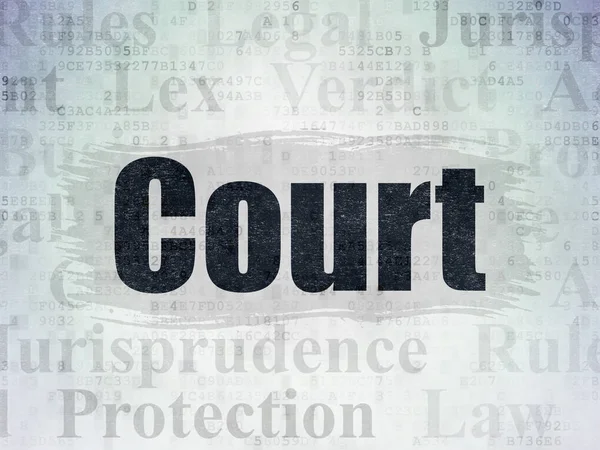法律概念 ︰ 数字数据纸张背景上的法院 — 图库照片