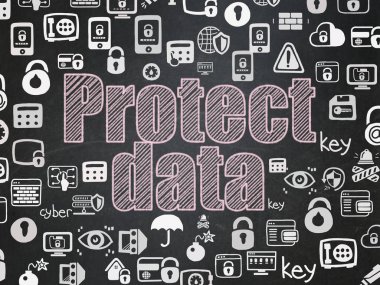 Güvenlik kavramı: okul yönetimi arka plan üzerinde veri korumak