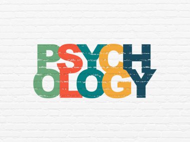 Tıp kavramı: Psikoloji duvar arka plan üzerinde