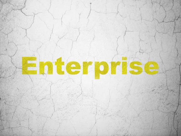 Concetto di finanza: Enterprise on wall background — Foto Stock