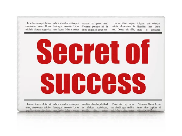 ビジネス コンセプト: 成功の秘密の新聞の見出し — ストック写真