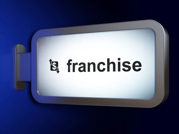 Business concept: Franchise and Finance on billboard background — Stock Photo, Image