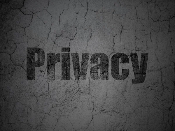 Safety concept: Privacy on grunge wall background — Stock Photo, Image