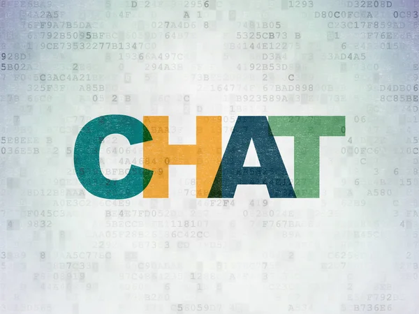 Conceito de Web design: Chat on Digital Data Paper background — Fotografia de Stock