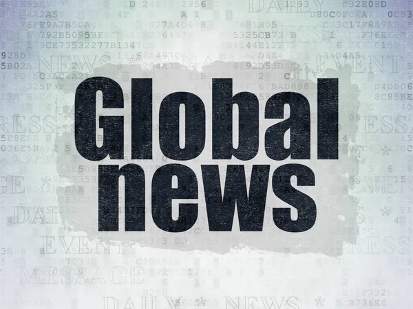 Concepto de noticias: Global News on Digital Data Paper background — Foto de Stock