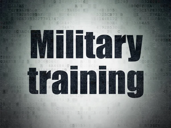 Učební koncept: vojenský výcvik na digitální Data papírové pozadí — Stock fotografie