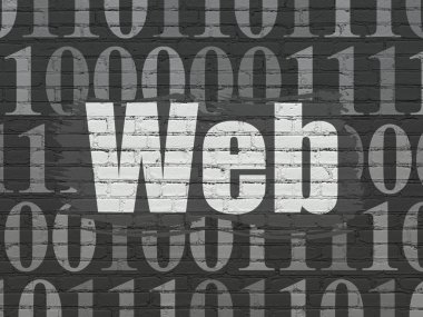 Web geliştirme kavramı: Duvardaki ağ arkaplanı