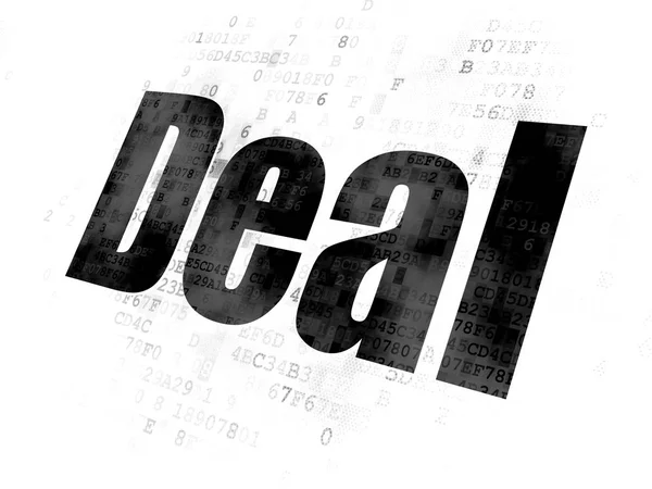 Bedrijfsconcept: Deal op digitale achtergrond — Stockfoto