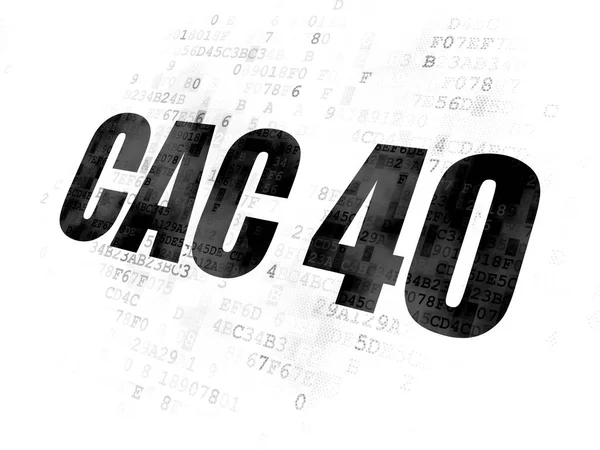 Концепция индексов фондового рынка: CAC 40 на цифровом фоне — стоковое фото