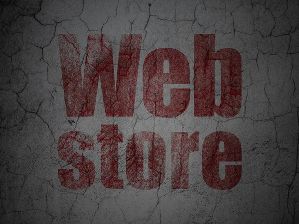 Web design concept: Web Store on grunge wall background