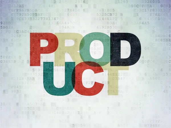 Marknadsföring koncept: produkten på Digital Data papper bakgrund — Stockfoto