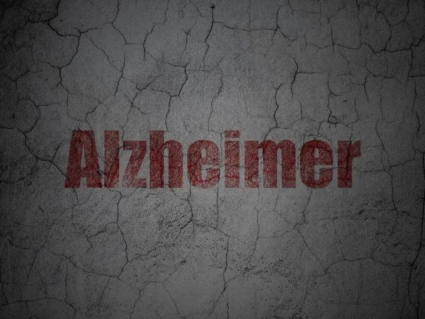 Concepto de medicina: Alzheimer en el fondo de la pared grunge — Foto de Stock