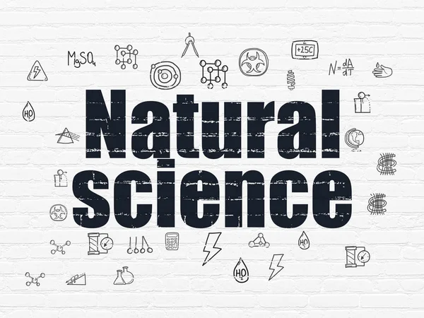 과학 개념: 벽 배경에서 자연 과학 — 스톡 사진