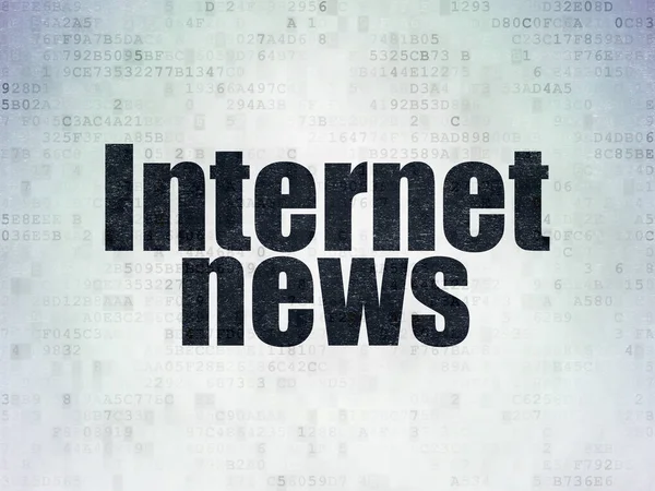 Nieuws-concept: Internet News op digitale Data-Paper achtergrond — Stockfoto