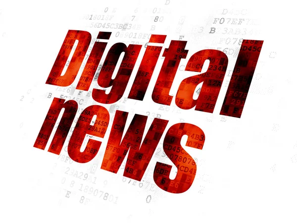 Σχεδιασμός ειδήσεων: Digital News on Digital background — Φωτογραφία Αρχείου