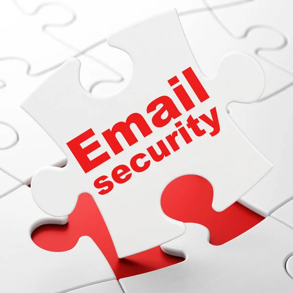 Safety concept: Email Security on puzzle background — Stock Photo, Image