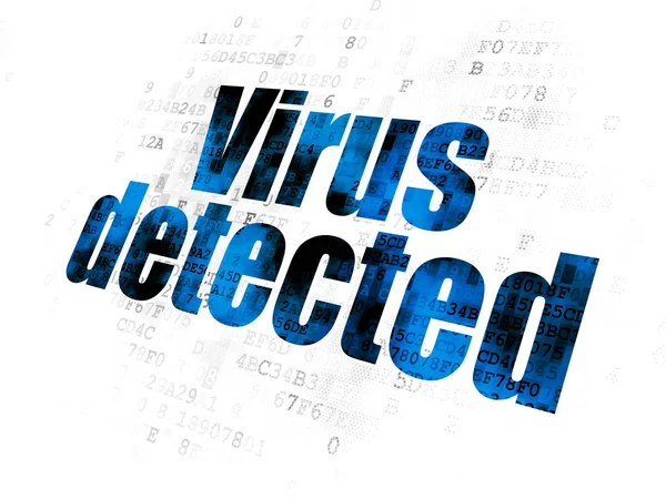 Sicherheitskonzept: Virus auf digitalem Hintergrund entdeckt — Stockfoto