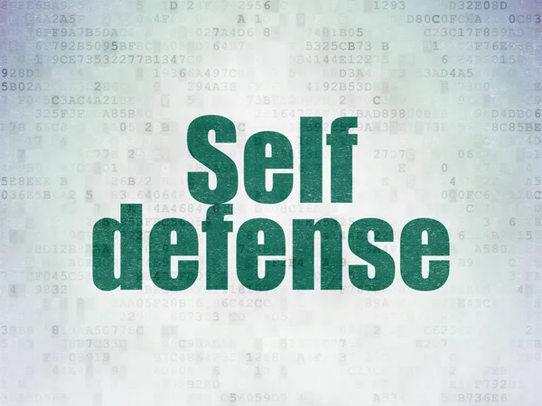 Säkerhetskoncept: självförsvar på Digital Data papper bakgrund — Stockfoto