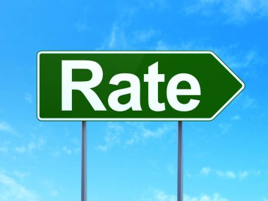 Bankacılık kavramı: oranına yol işareti arka plan