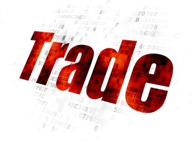 İş kavramı: dijital arka plan üzerinde ticaret