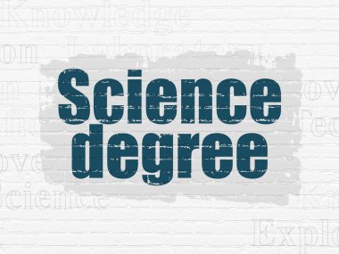Bilim kavramı: bilim derecesi duvar arka plan üzerinde