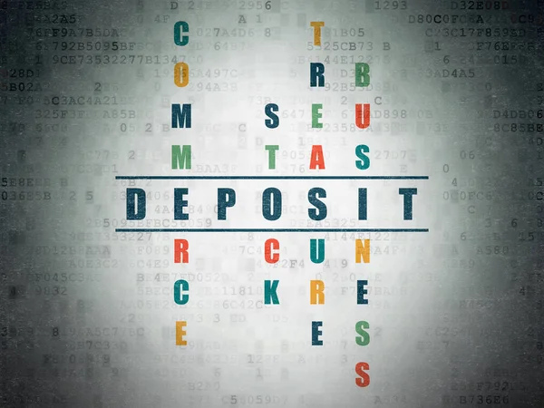 Conceito de dinheiro: Depósito em palavras cruzadas Puzzle — Fotografia de Stock