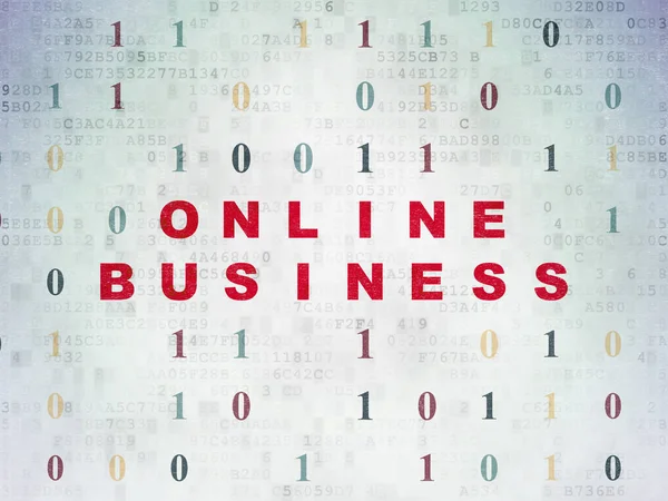 Pénzügyi fogalom: Online üzleti a digitális adatok papír háttér — Stock Fotó